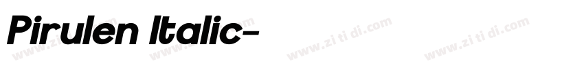 Pirulen Italic字体转换 Pirulen Italic字体转换
